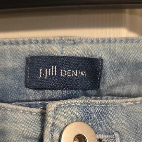 J. Jill Blue Tie-Dye Ankle Jeans - Picture 2 of 10